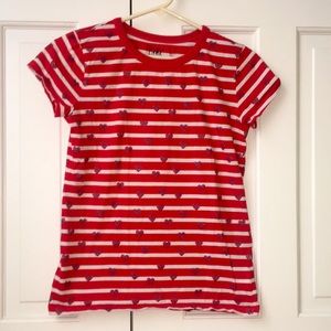 Red&White Stripes + Hearts Shirt!